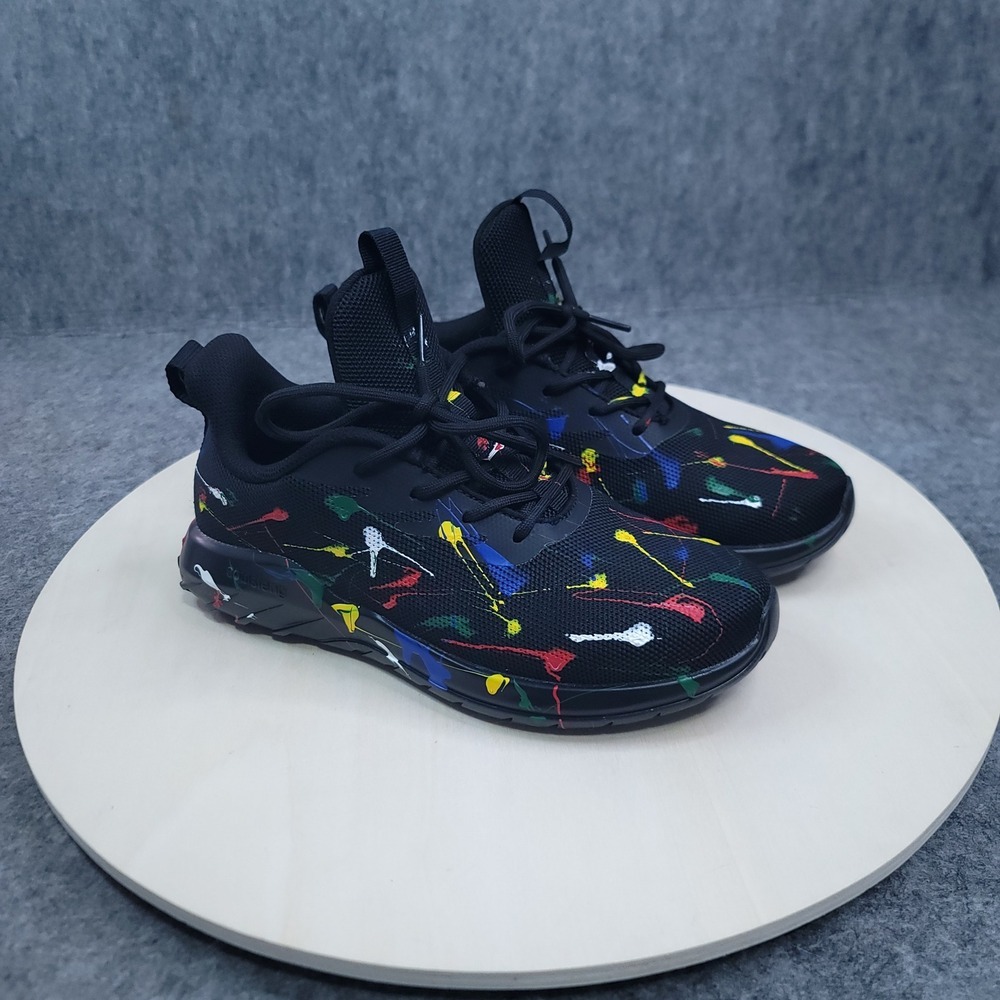 Soulsfeng Mens BS170726 Black Paint Splatter Mesh‎ Athletic Sneakers EUR 40